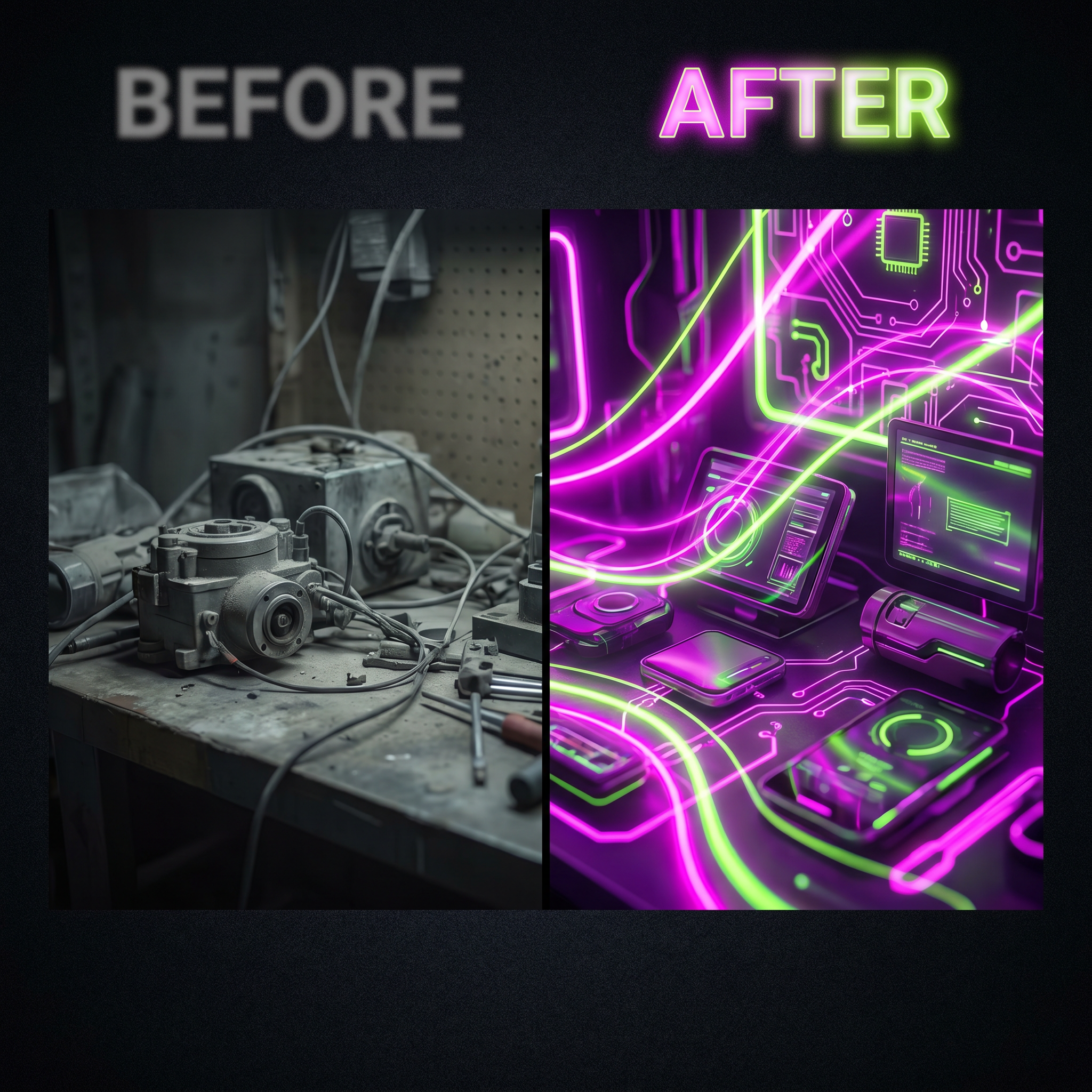 Before and after thumbnail concept comparison